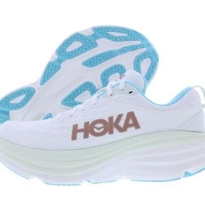 Hoka Bondi 8 NEW White and Blue Athletic Shoes